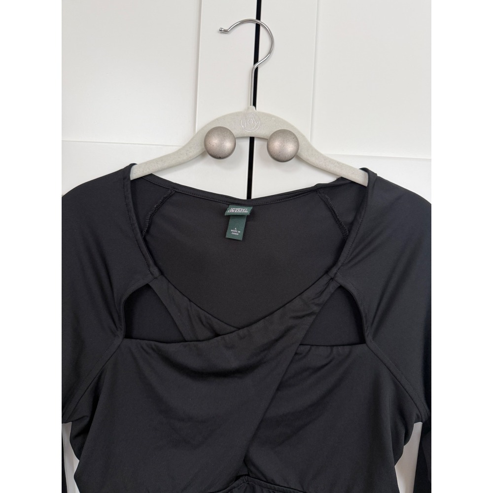 Wild Fable Black Draped Bodysuit Size Large - Picture 4 of 7